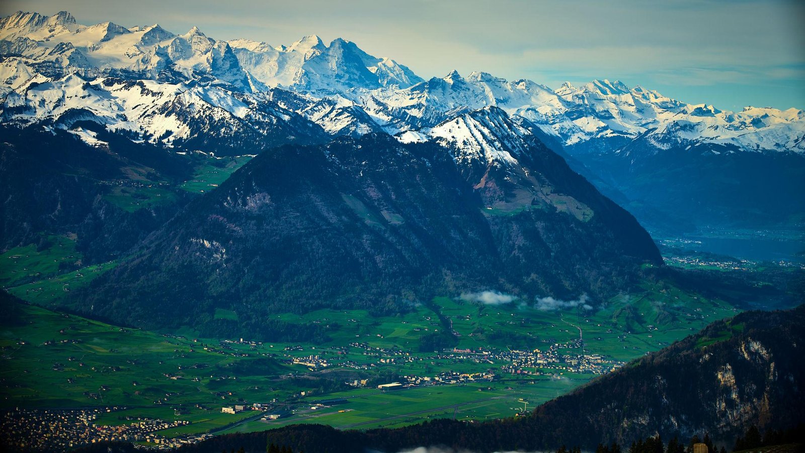 Swiss Alps mountains with snow and scenic landscape Switzerland